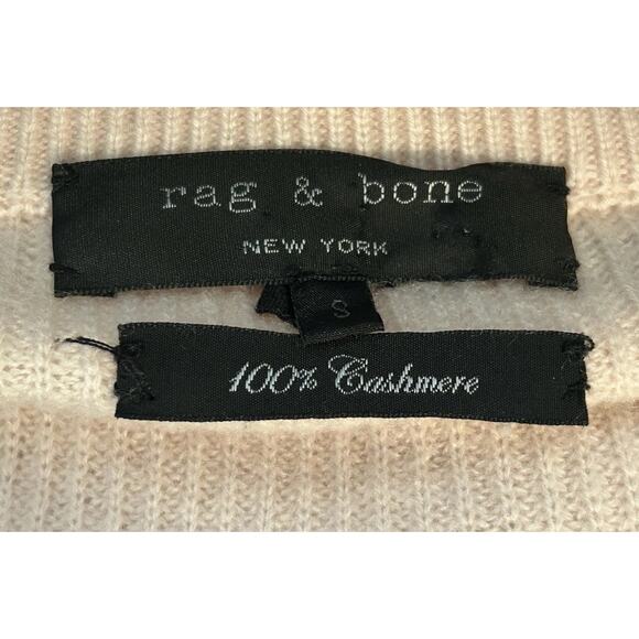 Rag & Bone Women's Pink V Neck Sweater Pullover 100% Cashmere Relaxed - Size S - Picture 4 of 6